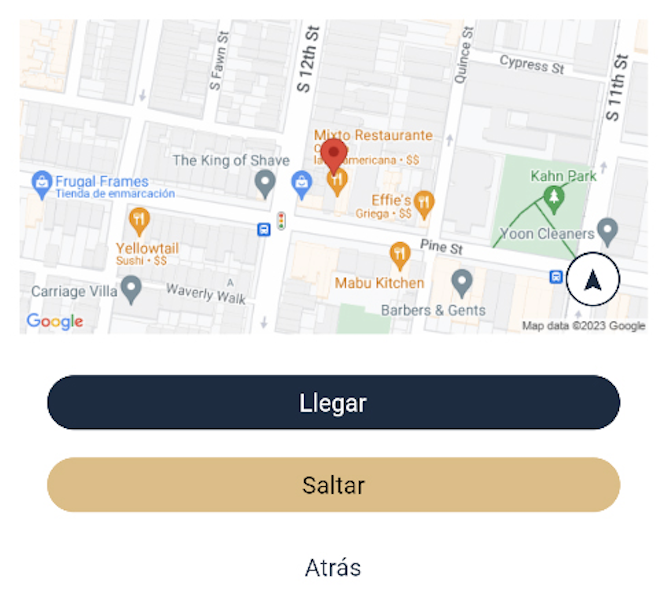 Route Simplified Screenshot Spanish